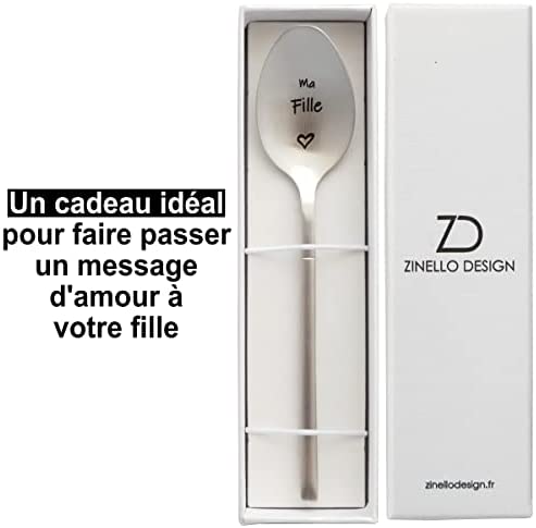 Spoon with Love Message, Original and Personalised Gift Idea for a Party, Christmas or Birthday, Coffee / Dessert Spoon with its Gift Box (My Girl I Love You)