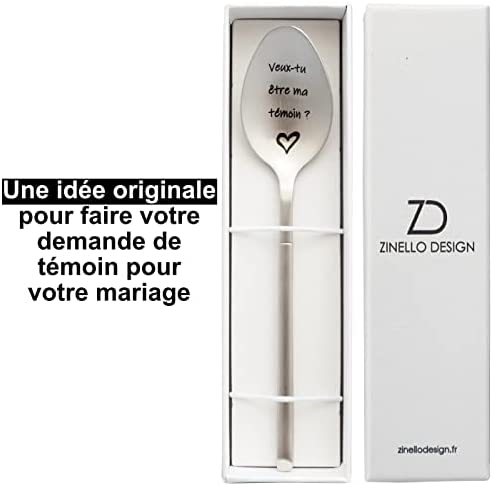 Spoon, Will You Be My Witness, Original Personalized Gift Idea to Pop the Question for Your Wedding, Unique Bachelorette Party Announcement, Coffee/Dessert Spoon with Box for Gifting