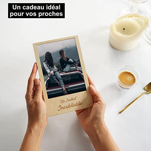 Personalized Magnetic Wooden Photo Frame for Refrigerator or with Stand for Tabletop Display | Standard Photo Size 10x15cm | Magnetic Photo Holder for Metal Surfaces, Perfect for Gifting | Gift Idea