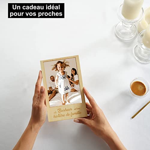 Personalized Wooden Magnetic Photo Frame for Refrigerator or with Stand for Tabletop Display | Standard Photo Size 10x15cm | Magnetic Photo Holder for Metal Surfaces, Perfect for Gifting | Gift Idea