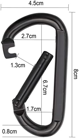 Stainless Steel Spring Snap Hook with a diameter of M8 – Length 8 cm – SET OF 2. Versatile Indoor/Outdoor Carabiner Hook for Hammock, Keychain, Camping, Fishing, Swing, and Hiking Accessories.
