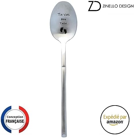 Spoon Pregnancy Announcement for Sister, Original and Personalized Gift Idea for Future Aunt, Funny and Unusual Baby Birth Announcement, Coffee/Dessert Spoon with its Gift Box for Gifting.