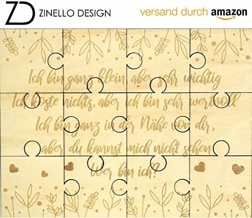 ZINELLO DESIGN – Wooden Puzzle Pregnancy Announcement for Your Loved Ones | Original Puzzle Idea, Personal Gift for Future Dads, Grandmas, Grandpas, Godparents | Baby Birth Message