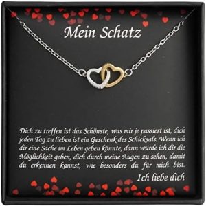 Personalized Necklace for Women with Intertwined Hearts Pendant with a Message of Love for Your Sweetheart, Wife or Lover Gift, Stainless Steel, Zircon  Amazon.co.uk Fashion