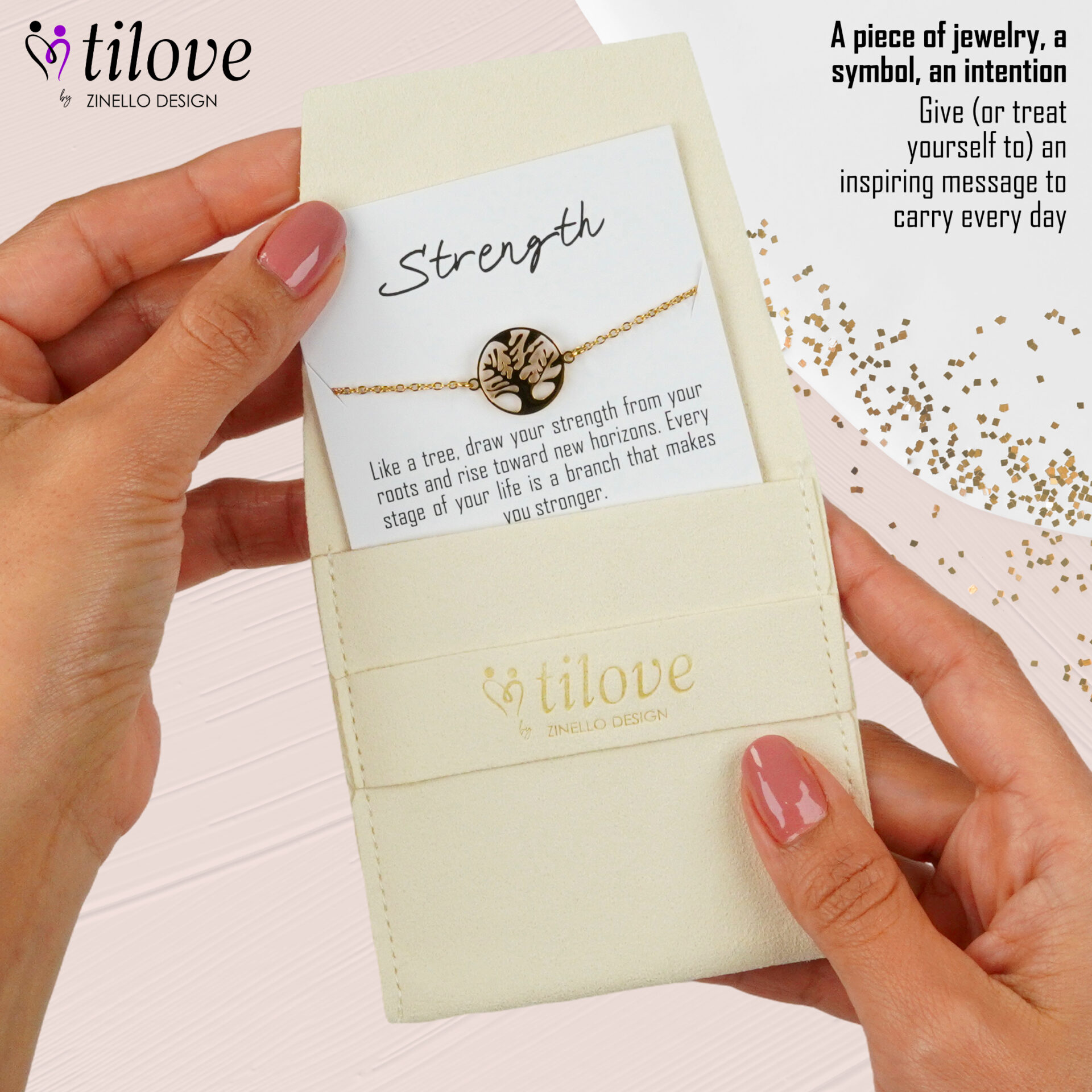 Tree of Life Bracelet Stainless Steel Gold Tone Symbol of Strength and Fulfillment Adjustable Chain 16+5cm Elegant Gift with Microfiber Pouch and Inspirational Card 16cm+5cm, 16 cm +5 cm Tree of Life Bracelet Stainless Steel Gold Tone Symbol of Strength and Fulfillment Adjustable Chain 16+5cm Elegant Gift with Microfiber Pouch and Inspirational Card 16cm+5cm, 16 cm +5 cm